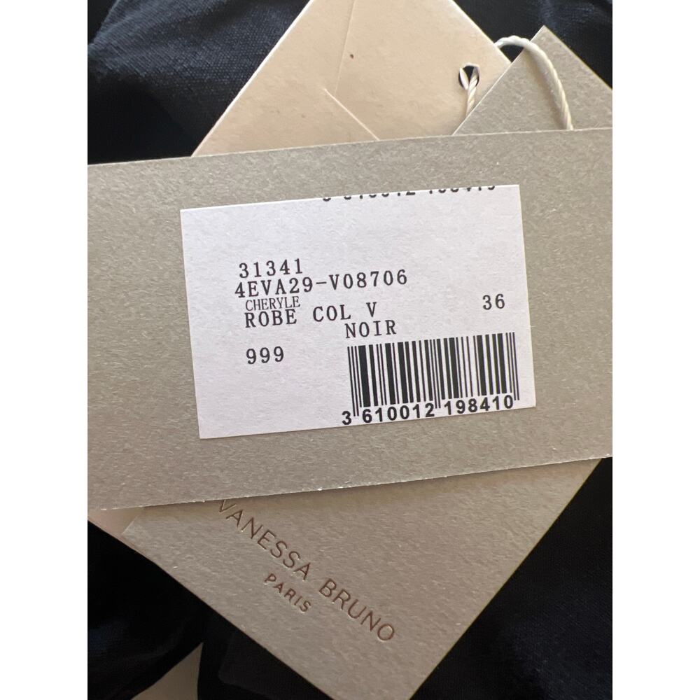 Vanessa Bruno Black Button-Front Midi Dress - Picture 9 of 9